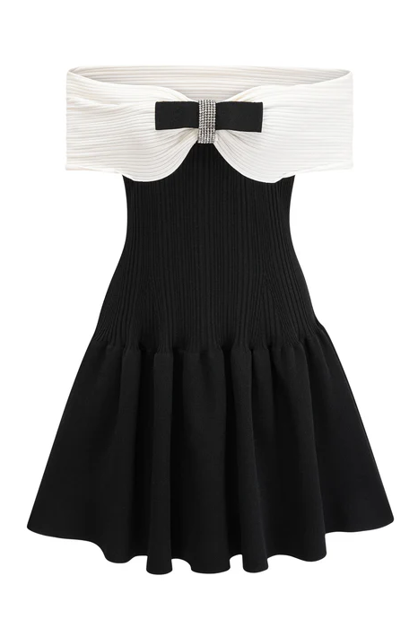 Chanel Style One Shoulder Short Dress