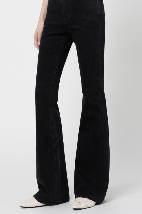 Black Slim Flare Jeans