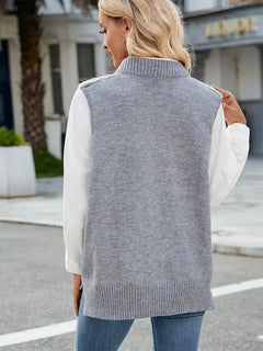 V-Neck Relaxed Knit Vest