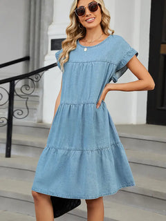 Summer Loose Fit Pullover Denim Dress