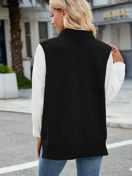 V-Neck Relaxed Knit Vest