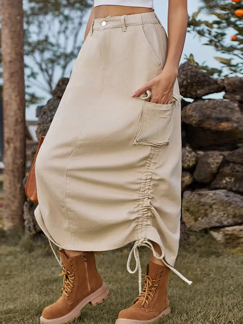 Trendy Utility Midi Skirt