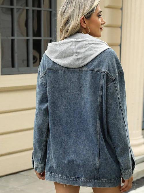 Hooded Casual Denim Jacket