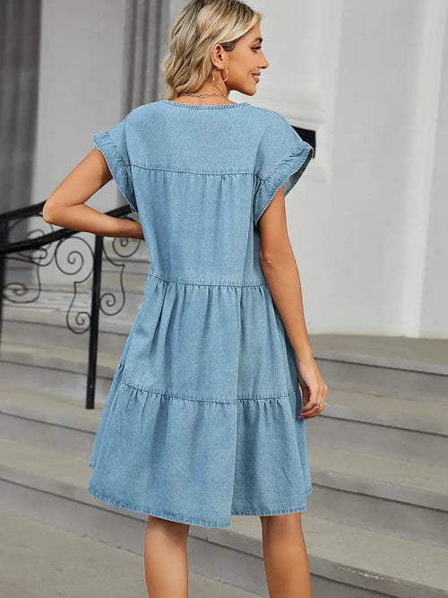 Summer Loose Fit Pullover Denim Dress