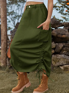 Trendy Utility Midi Skirt