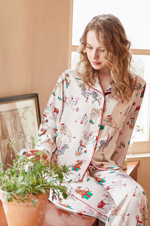 Circus Print Pajama Set