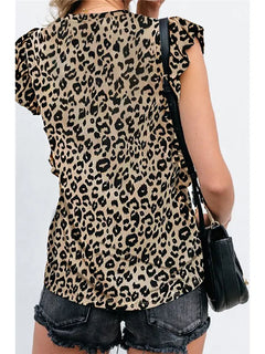 Leopard Print Loose Short-Sleeve T-Shirt