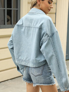 Washed Denim Jacket Top