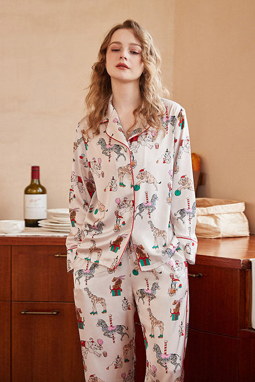 Circus Print Pajama Set