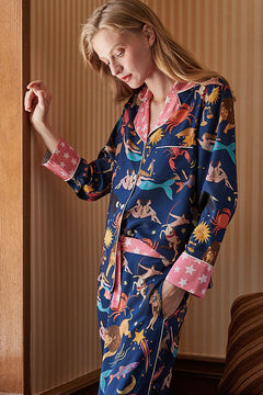 Blue Constellation Long Sleeve Pajama Set