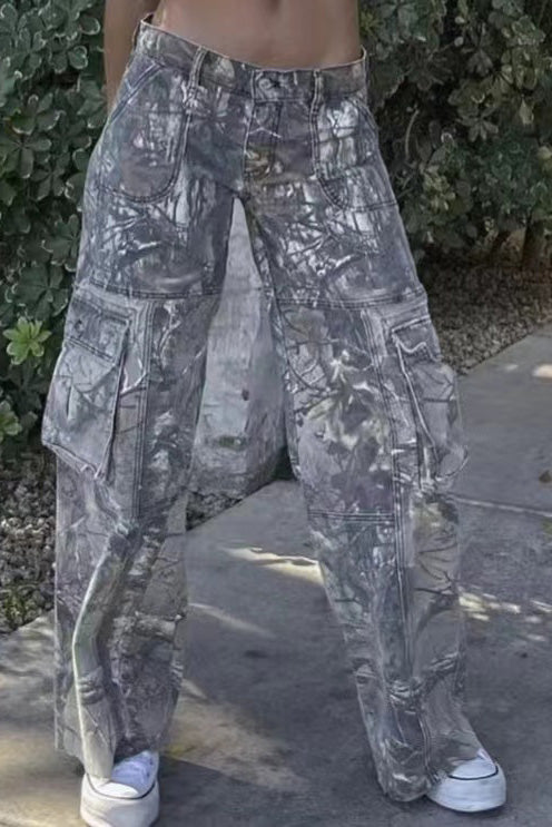 Camouflage Low-Waist Cargo