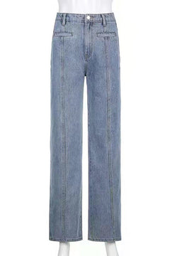 Retro Mid-Waist Flared Jeans