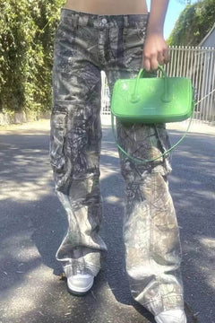 Camouflage Low-Waist Cargo