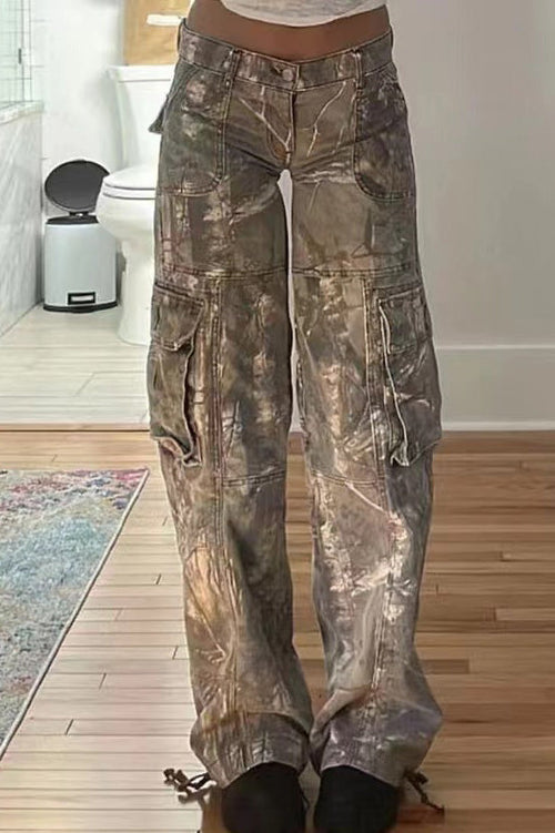 Camouflage Low-Waist Cargo