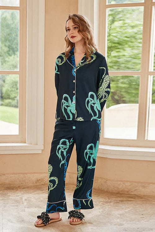 Octopus Print Pajama Set