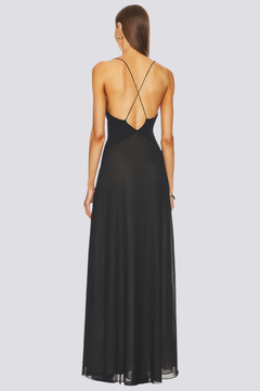 Ava Spaghetti Plunge Neck Maxi Dress