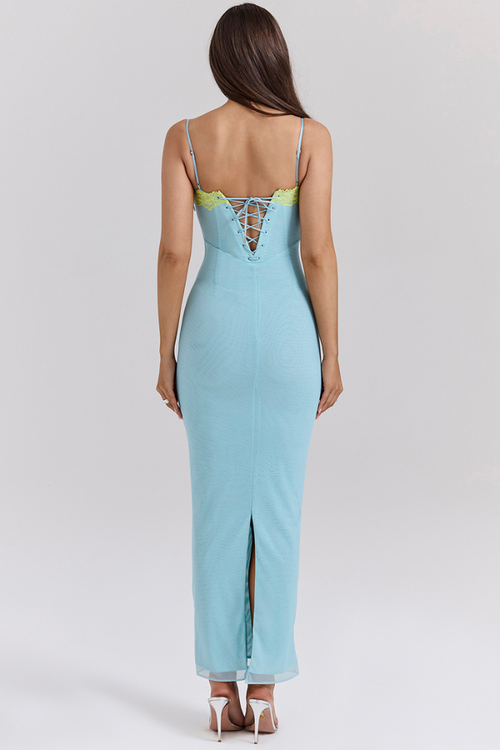 Margaux Spaghetti Slit Maxi Dress