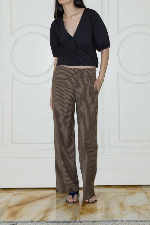 Folded Stripe Pants