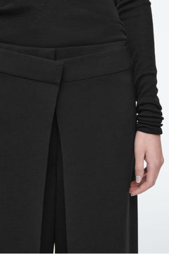 Regular Wrap-Front Straight-Leg Trousers