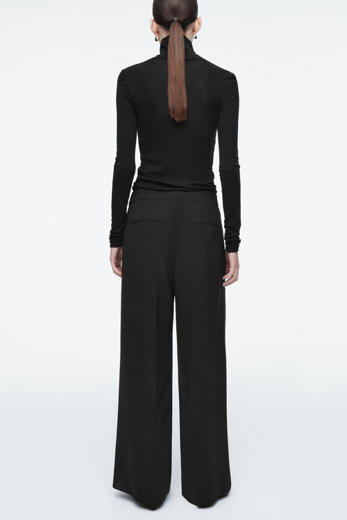 Regular Wrap-Front Straight-Leg Trousers