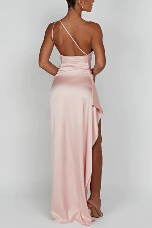 Satin Slit Maxi Dress