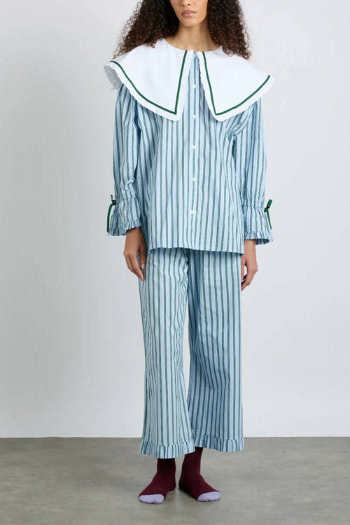 Barbara Pj Set- Blue Stripe